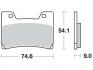 Комплект гальмівних колодок, дискове гальмо TRW MCB622SV (фото 1)