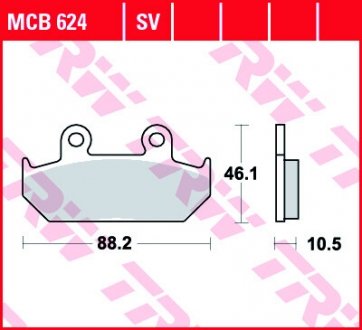 Тормозная колодка (диск) TRW MCB624SV