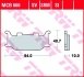 Комплект гальмівних колодок, дискове гальмо TRW MCB666 (фото 2)