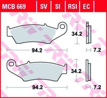 Тормозная колодка (диск) TRW MCB669EC