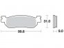 Комплект гальмівних колодок, дискове гальмо TRW MCB699 (фото 1)