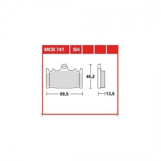 Тормозные колодки TRW MCB741