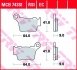Комплект гальмівних колодок, дискове гальмо TRW MCB743SI (фото 2)