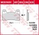 Комплект гальмівних колодок, дискове гальмо TRW MCB755SV (фото 1)