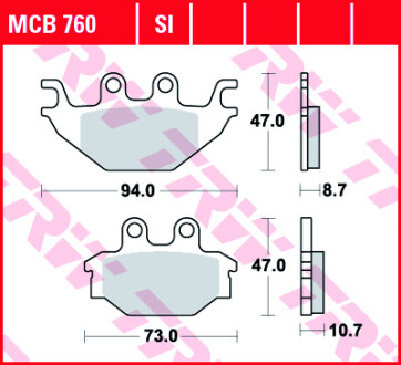 Тормозная колодка (диск) TRW MCB760