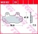 Комплект гальмівних колодок, дискове гальмо TRW MCB822 (фото 2)