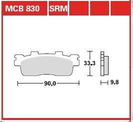 Тормозная колодка (диск) TRW MCB830SRM (фото 1)