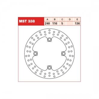 Тормозной диск TRW MST338