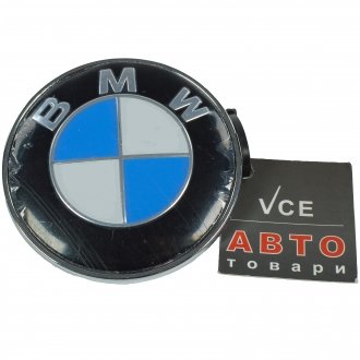 Эмблема на капот и багажник BMW 78мм (синяя) ТУРЦИЯ 51141970248
