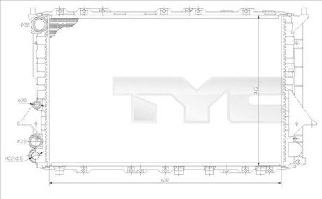 Радиатор, охлаждение двигателя TYC 702-0027