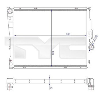 Радиатор bmw 3 e46 98- TYC 703-0006-R