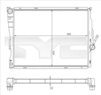 Радиатор bmw 3 e46 98- TYC 703-0006-R