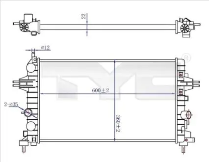 Інтеркулер TYC 725-0036-R