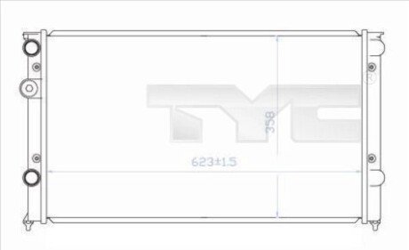 Радіатор, охолодження двигуна TYC 737-0030