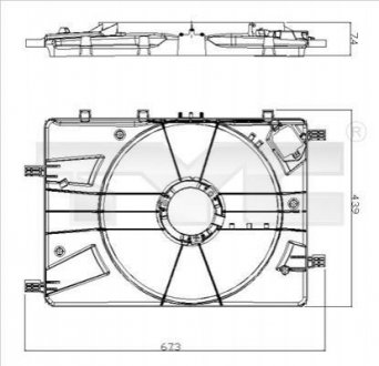 Вентилятор охолодження двигуна TYC 825-0016-1