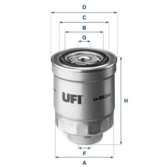 Фільтр паливний Nissan 1.7-3.2D UFI 24.082.00