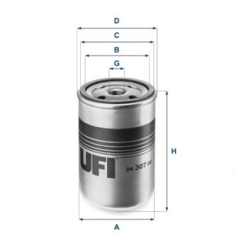 Топливный фильтр UFI 24.307.00