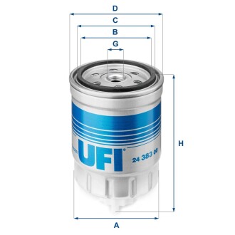 Паливний фільтр UFI 24.383.00