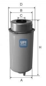 Топливный фильтр UFI 24.457.00
