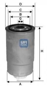 Топливный фильтр UFI 24.H2O.02