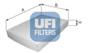 Фильтр, воздух во внутреннем пространстве UFI 53.002.00
