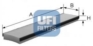Фильтр, воздух во внутреннем пространстве UFI 53.016.00