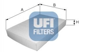 Фильтр, воздух во внутреннем пространстве UFI 53.017.00 (фото 1)