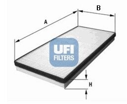 Фільтр, повітря у внутрішньому просторі UFI 53.027.00