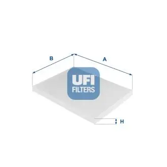 Фильтр, воздух во внутреннем пространстве UFI 53.124.00