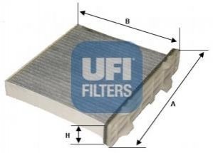 Фильтр, воздух во внутреннем пространстве UFI 54.147.00 (фото 1)