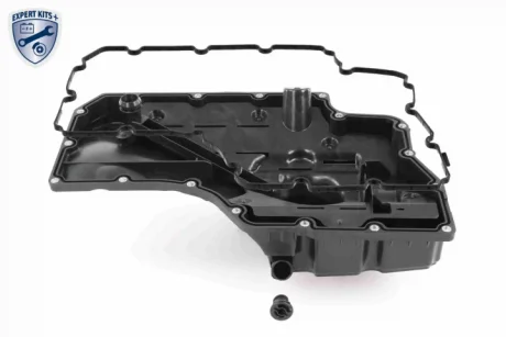 Масляный поддон (нижняя часть, с отверстием для датчика, пластик-pa (полиамид)) audi a4 allroad b9, a4 b9, a5, a6 c8, a7, q7 vw 2.0-3.0 VAICO V105578