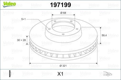 Тормозной диск VALEO 197199