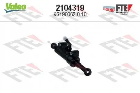 Главный цилиндр, система сцепления VALEO 2104319