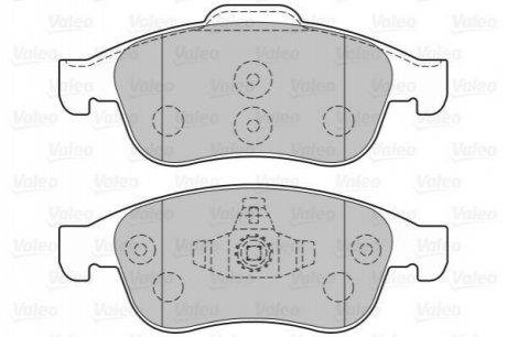 Комплект тормозных колодок, дисковый тормоз VALEO 301059 (фото 1)