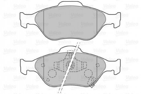 Комплект тормозных колодок, дисковый тормоз VALEO 301076 (фото 1)