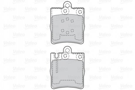 Комплект тормозных колодок, дисковый тормоз VALEO 302028 (фото 1)