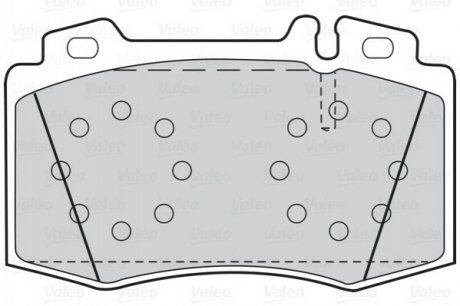 Комплект тормозных колодок, дисковый тормоз VALEO 302044 (фото 1)