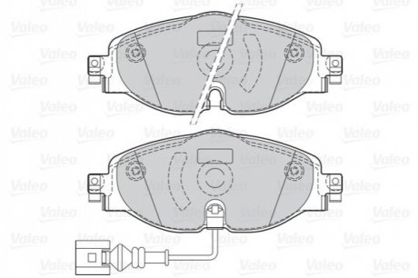Комплект тормозных колодок, дисковый тормоз VALEO 302145 (фото 1)