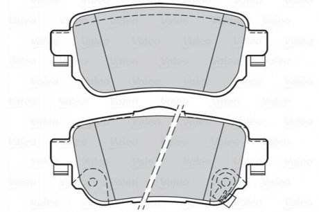 Комплект тормозных колодок, дисковый тормоз VALEO 302165 (фото 1)