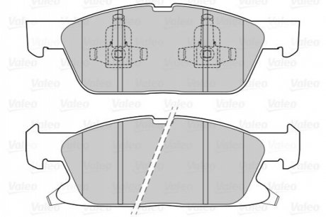 Комплект тормозных колодок, дисковый тормоз VALEO 302311 (фото 1)