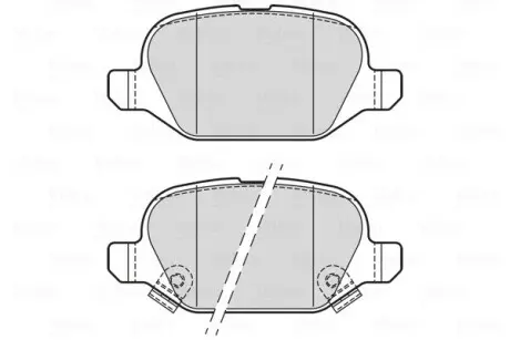 Комплект гальмівних колодок, дискове гальмо VALEO 302338