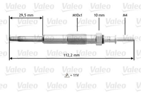 Свічка розжарювання VALEO 345135