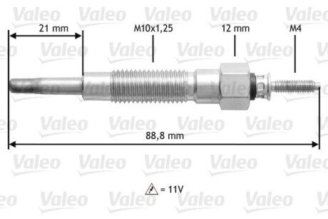 Свічка розжарювання VALEO 345213