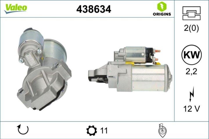 Стартер VALEO 438634 (фото 1)