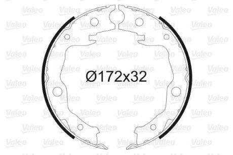 Комплект гальмівних колодок, стоянкова гальмівна система VALEO 564168