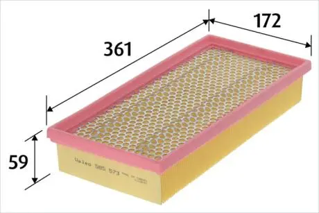 Фильтр воздушный ssangyong rexton 2.7/2.9 d/2.0xdi 02- VALEO 585573