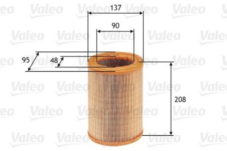 Повітряний фільтр VALEO 585608