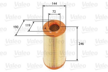 Повітряний фільтр VALEO 585669