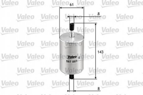 Топливный фильтр VALEO 587001 (фото 1)