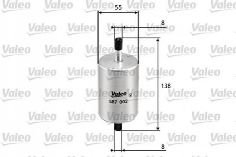 Топливный фильтр VALEO 587002 (фото 1)